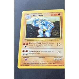 Machoke Pokemon Trading Card 80 HP